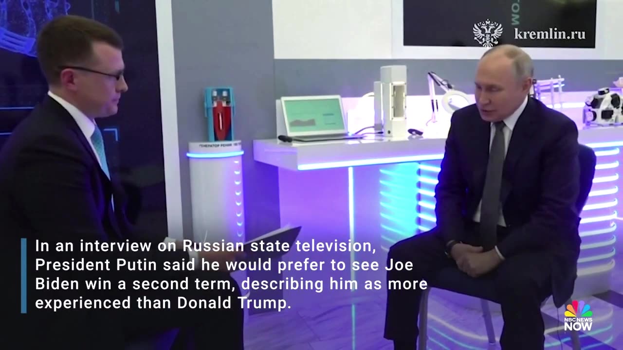 WATCH: Russia's Putin expresses preference for Biden as president