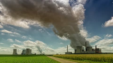 Brown Cloud of Smoke Coming from Coal