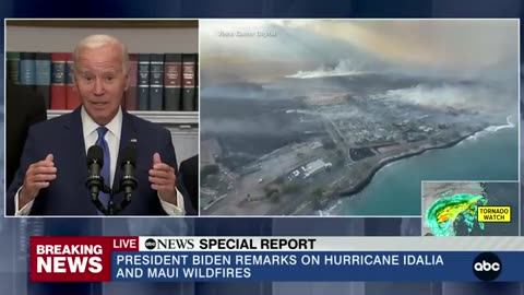 President Biden delivers remarks on Hurricane Idalia, Maui wildfires