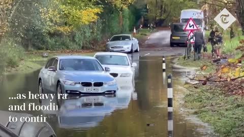 Extreme flooding leaves cars stranded in areas of Sussex