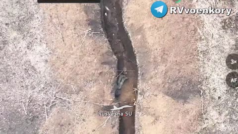 Drone Preparation of an AFU Trench Near Bogdonovka