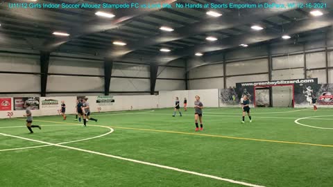 U11 12 Indoor Soccer Allouez Stampede FC vs Look Ma, No Hands at Sports Emporium DePere, WI 12 16 20