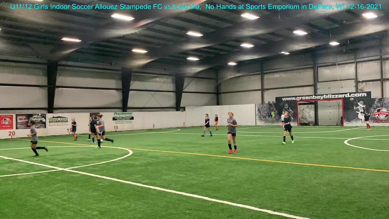 U11 12 Indoor Soccer Allouez Stampede FC vs Look Ma, No Hands at Sports Emporium DePere, WI 12 16 20