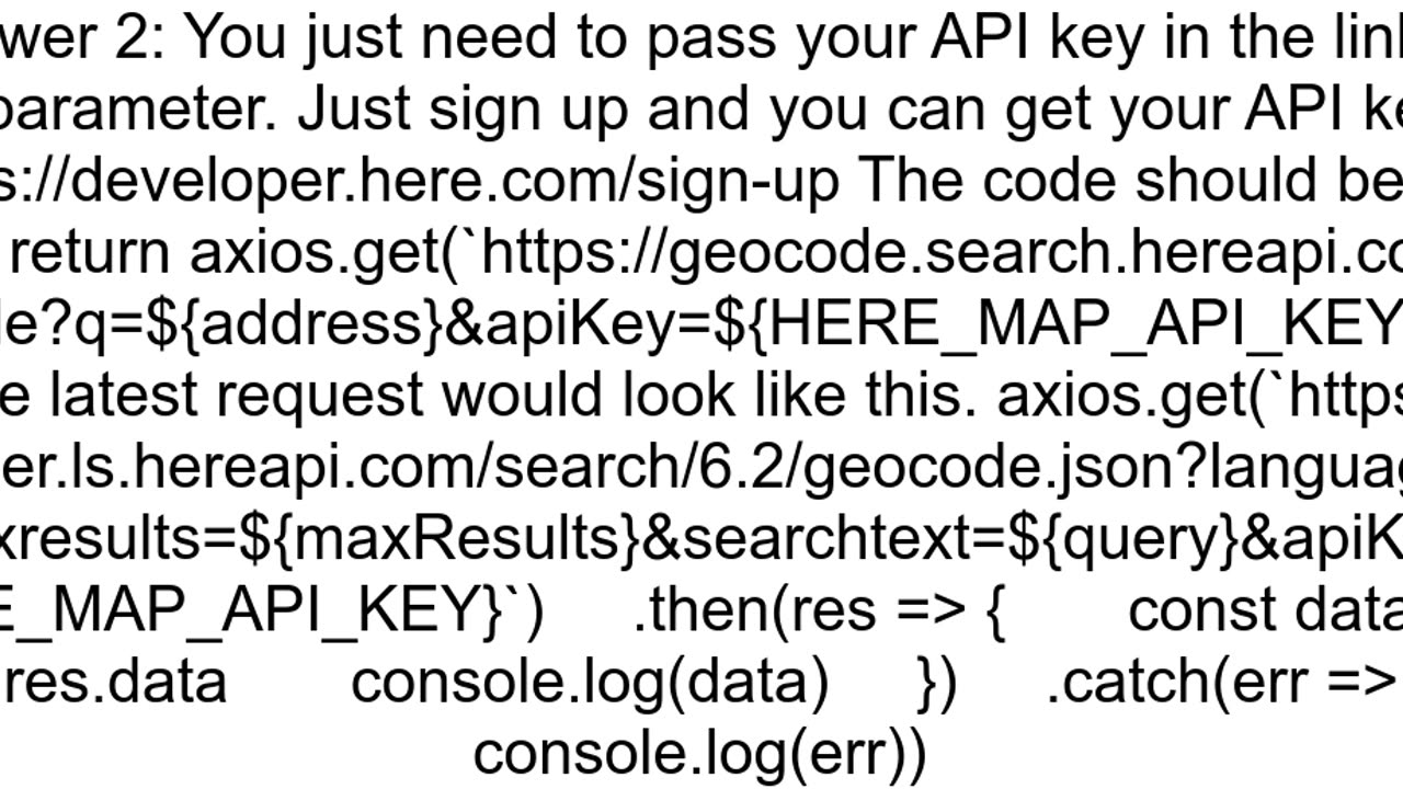 HERE Geocoding API not working inside my React app