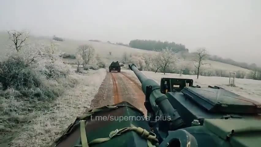 German self-propelled artillery PzH 2000 at the Ukrainian front.