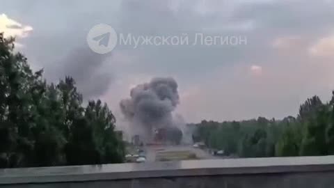 The moment of strike of a rocket at the location of mercenaries in Zaporozhye