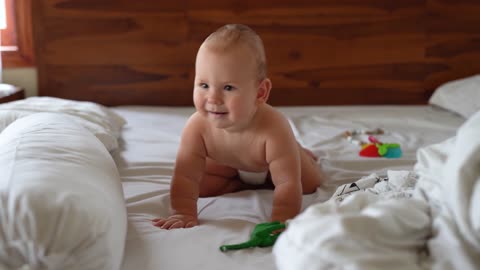 Funny baby and nice