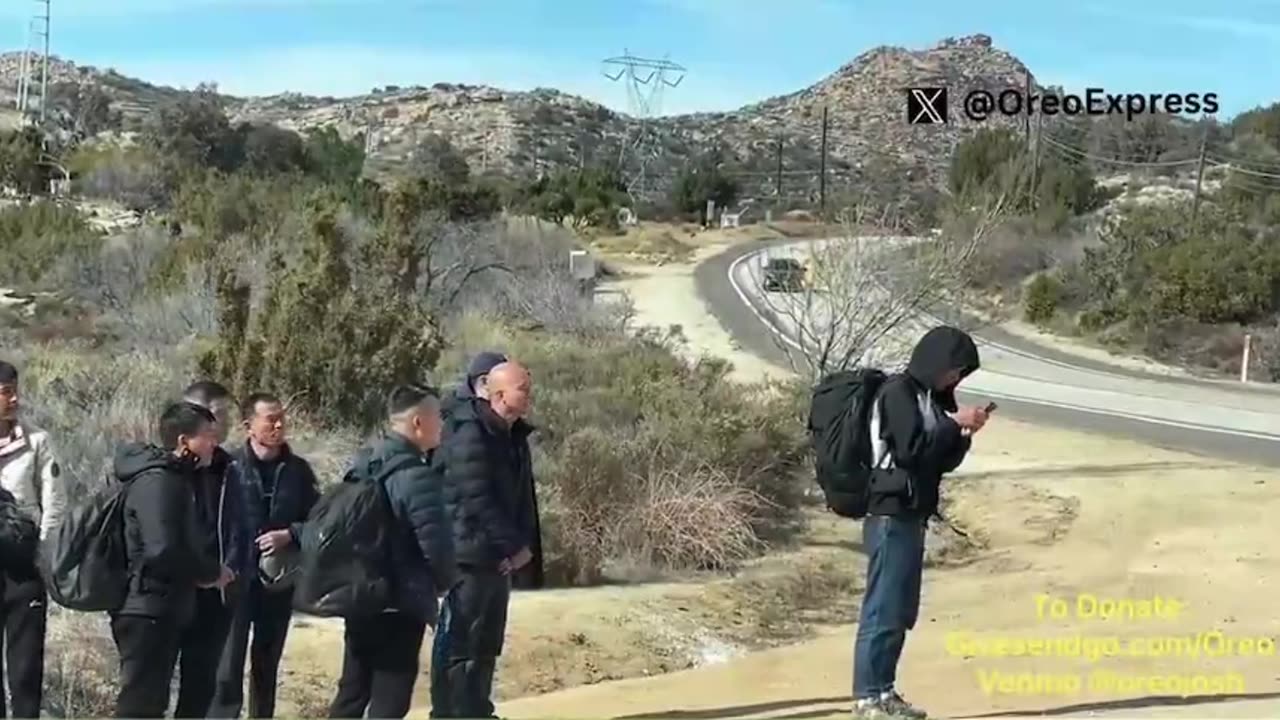 13 military aged men cross border & walk right up to border patrol