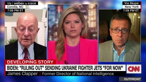 James Clapper is upset that Biden announced he won’t send fighter jets to Ukraine.