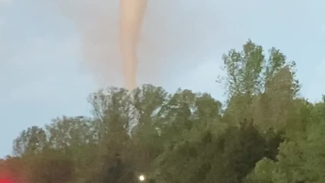 Police Officer Observing a Tornado Going Through Andover, Kansas