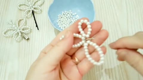 Pearl Butterfly Hairpin / Jepit Mutiara Kupu-kupu