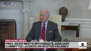 Biden says "The Constitution is always evolving slightly."