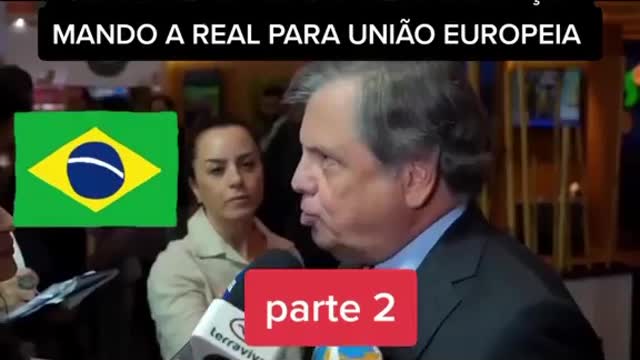 EMBAIXADOR DO BRASIL NA FRANÇA, MANDANDO A REAL PARA A UNIÃO EUROPEIA