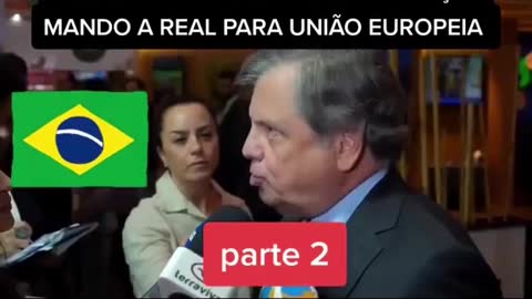 EMBAIXADOR DO BRASIL NA FRANÇA, MANDANDO A REAL PARA A UNIÃO EUROPEIA