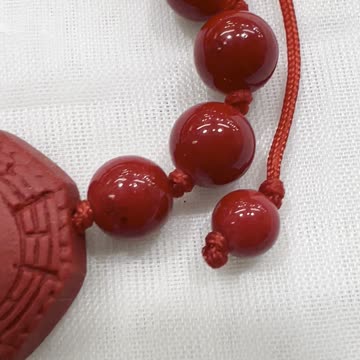 Handmade + Knotting Unique 5”~9” Adjustable Bracelet with Cinnabar Yin Yang