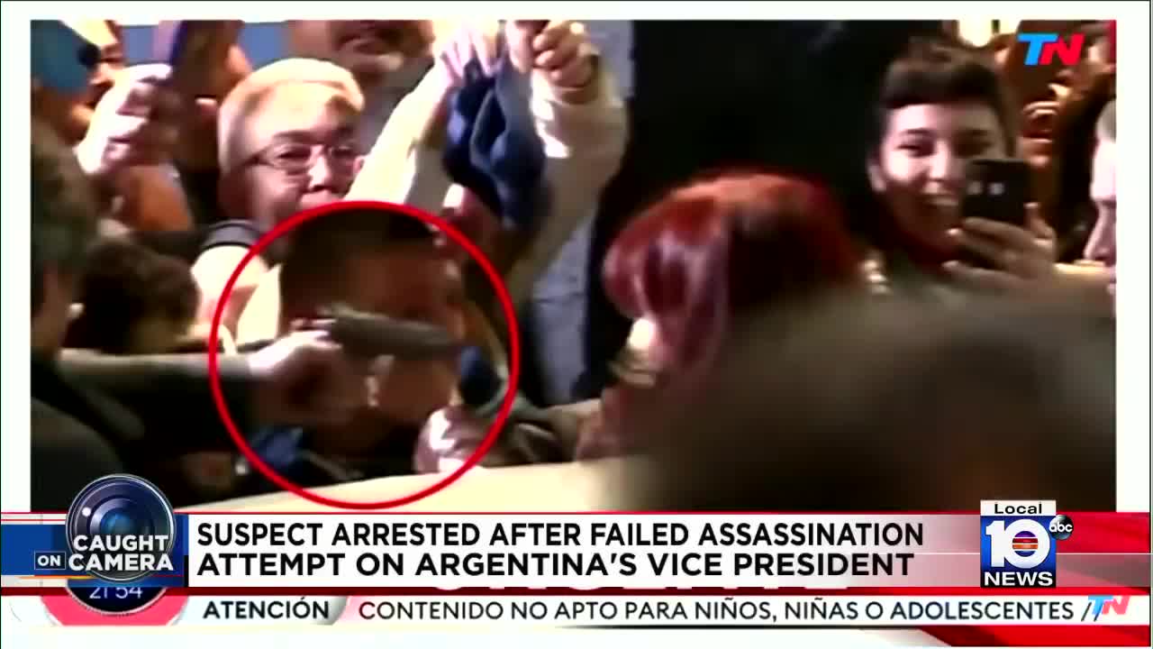 Man is in custody after failed assassination attempt on Argentina's vice president