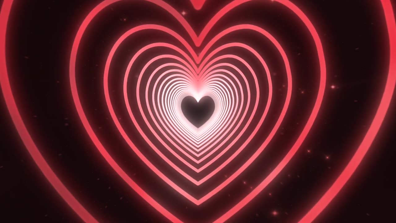 456. Heart Tunnel❤️Red Heart Background