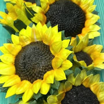 Техника отсадки подсолнуха из зефира🌻