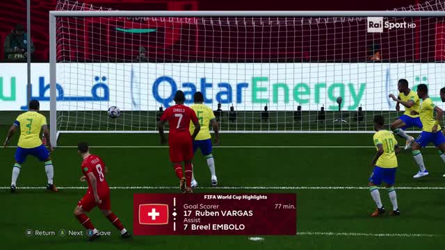 eFootball PES 2021 l Six goal thriller Group F game FIFA World Cup Quatar 2022 Brazil v Switzerland