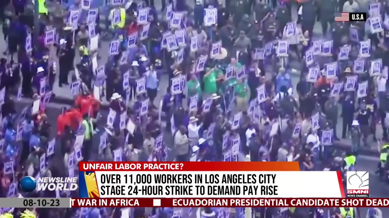 Over 11,000 workers in Los Angeles City stage 24-hour strike to demand pay rise