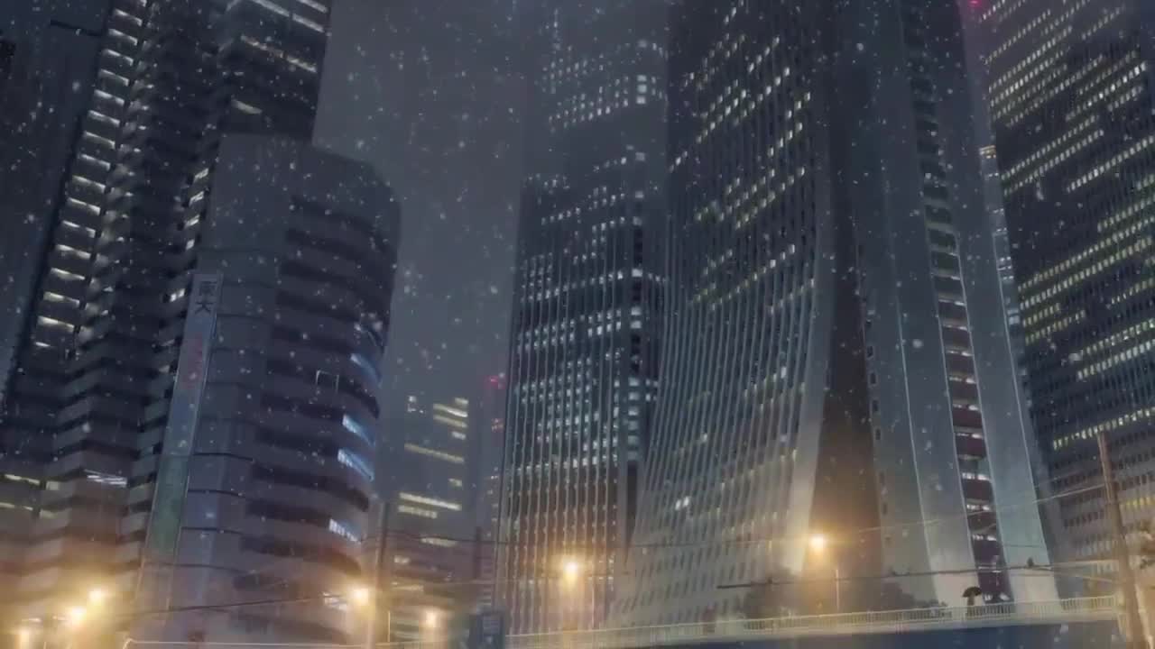 AMV - Winter (Beautiful Anime Scenery) First Snow