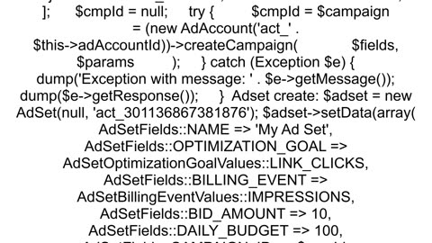 Facebook Ads Sdk doesn39t allow to post ad via API Subcode 1487930