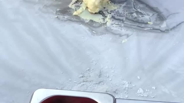 Orange ice cream rolls at Hoi An Vietnam
