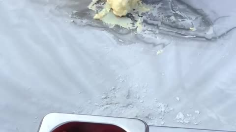 Orange ice cream rolls at Hoi An Vietnam
