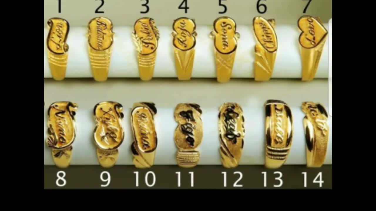 name gold ring disign | wedding rings | latest gold rings| jewellery