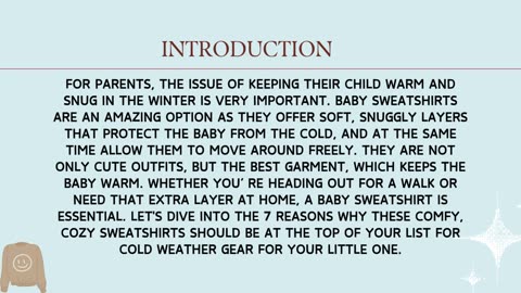 7 Benefits of Baby Sweatshirts in Cold Weather