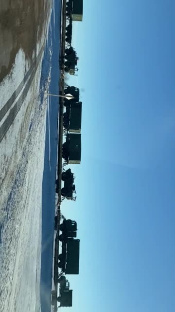 bradwell saskatchewan, Canada March,3 2023 Military Vehicles Movig Around Canada - WHY?