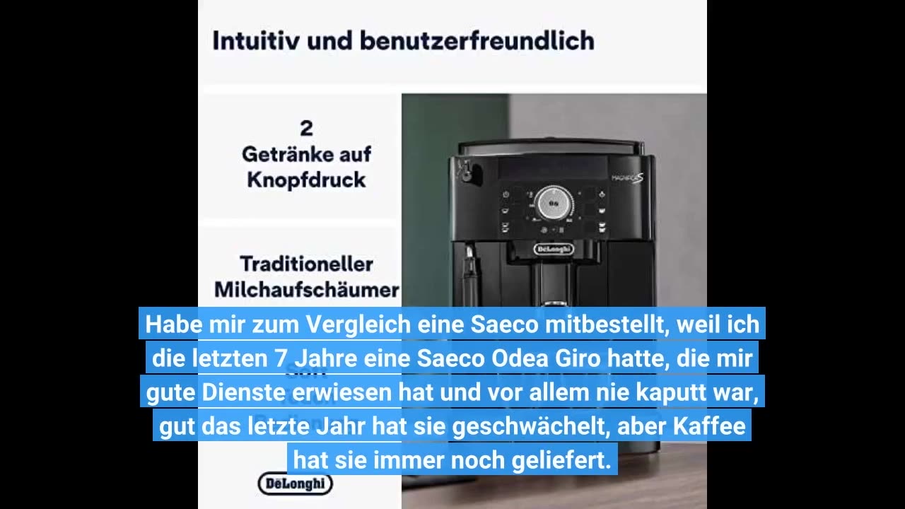 De'Longhi Magnifica S ECAM 11.112.B, Kaffeevollautomat mit Milchaufschäumdüse