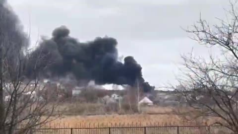 Burning fuel and lubricants in Akhtyrka.