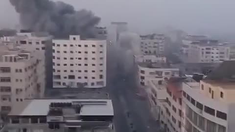 Morning video footage of Israeli air force strikes on Gaza
