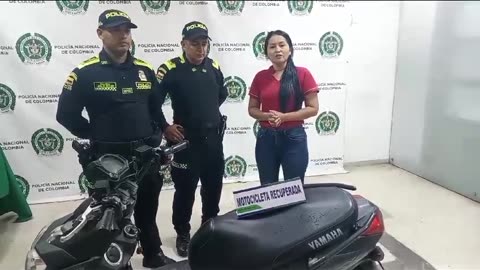 Recuperan moto robada en Bucaramanga