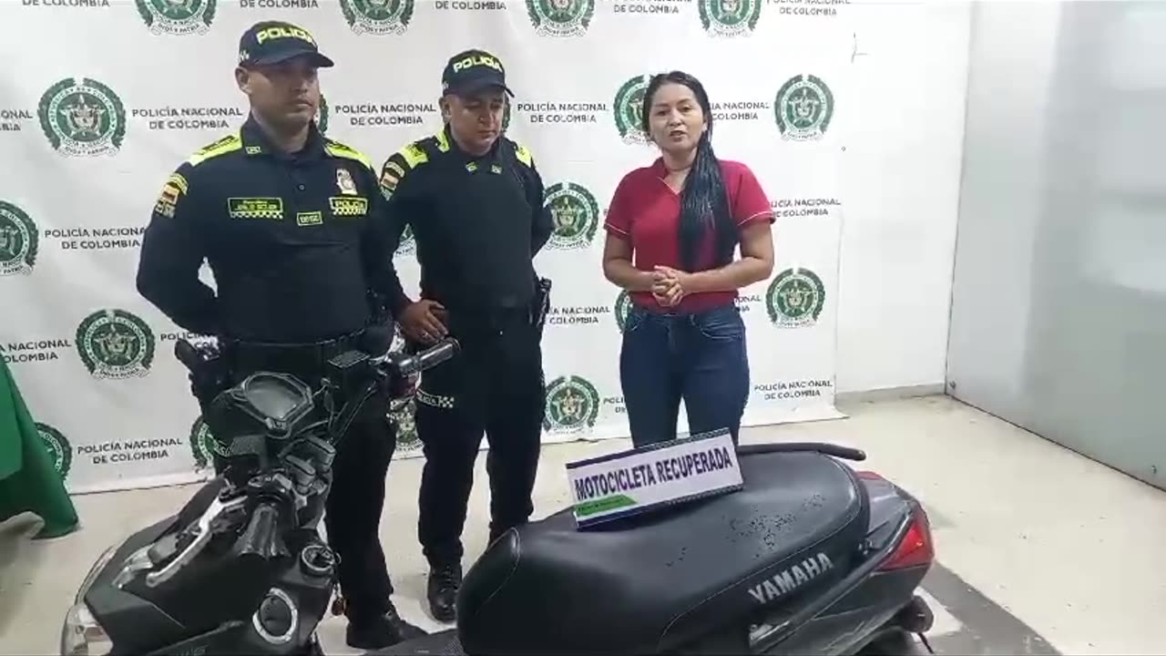 Recuperan moto robada en Bucaramanga