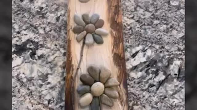 Creative home artistic pebble art/stone art 🎨