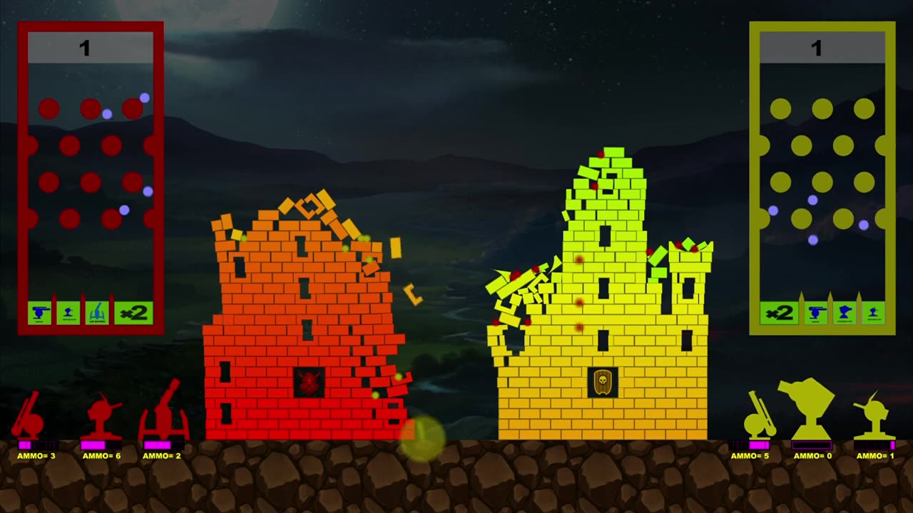 Castle Destruction Marble Race in Algodoo | The War Day