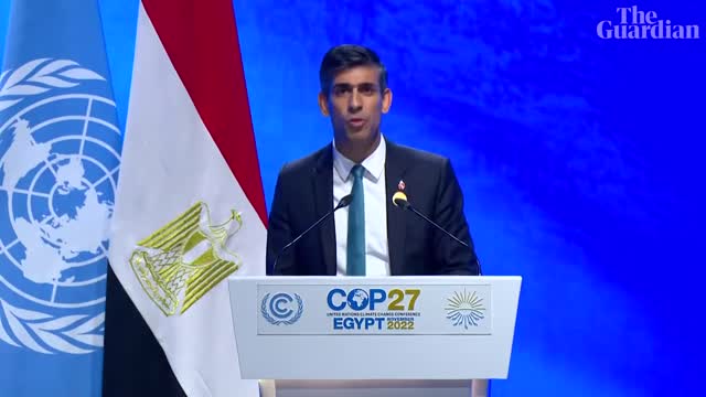 Acting on climate is 'right thing to do', says Rishi Sunak at Cop27