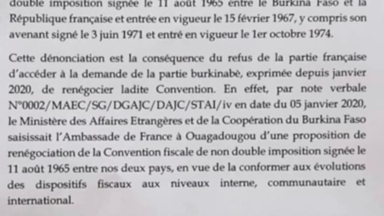 AGO 2023 - BURKINA FASO ANNULLA ACCORDI CON LA FRANCIA