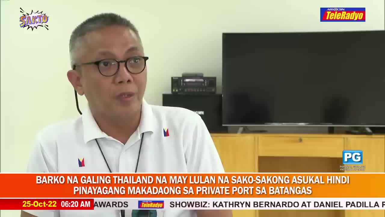 Sako-sakong asukal mula Thailand hinarang sa Batangas | TeleRadyo