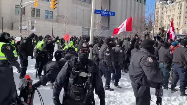 Cops Throw Veteran To The Ground In Ottawa Feb 18, 2022