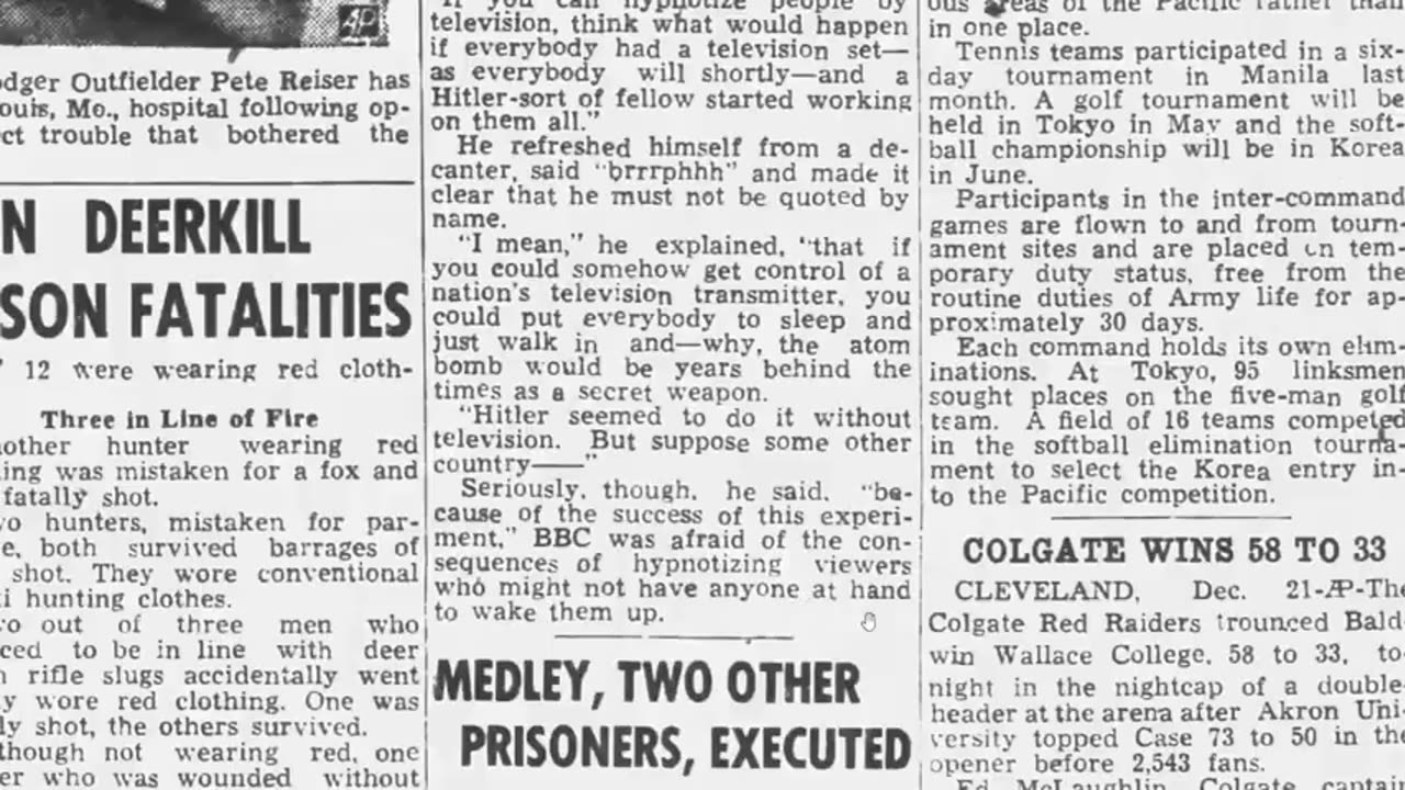 Television was designed for mind control This was plainly stated back in 1946