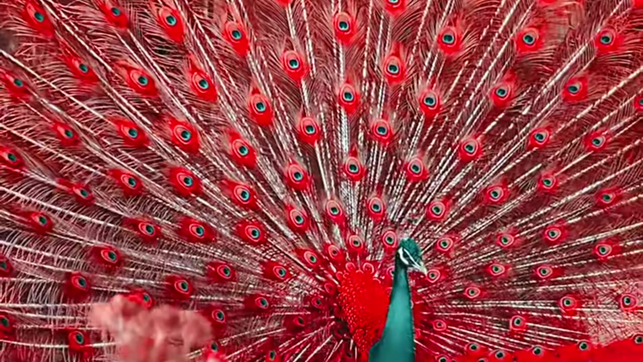 A beautiful peacock.