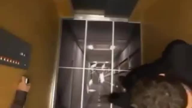 It's so real in the elevator