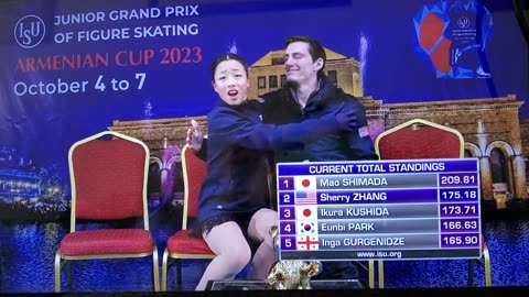 2023 JGP Armenia Zhang FS Reaction