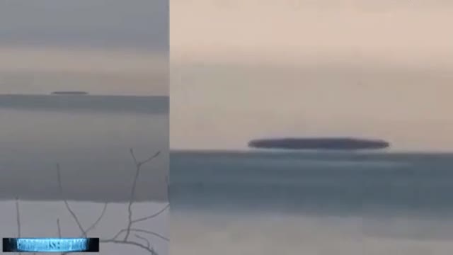 Ufo huge hovering over ocean