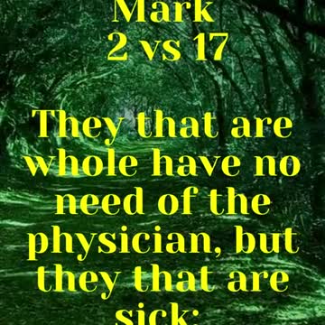 JESUS SAID... They that are whole have no need of the physician, but they that are sick: