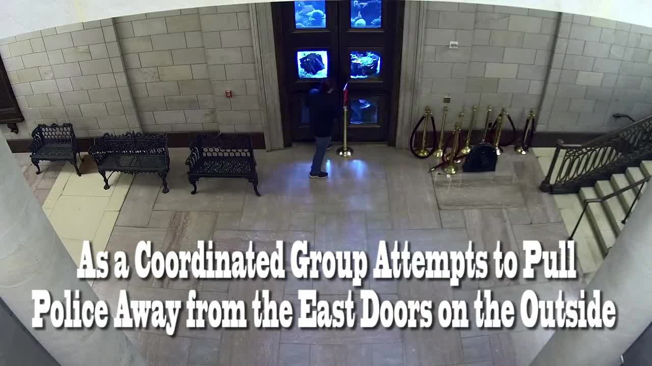 Who unlocked the magnetic doors on the east side of the Capitol on January 6?