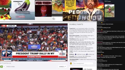 TRUMP RALLY 5-28-22 WYOMING WITH RUMBLE CHAT CAPTURED.